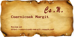 Csernicsek Margit névjegykártya